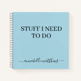 ブルー物やることのあるノートブックのリスト ノートブック