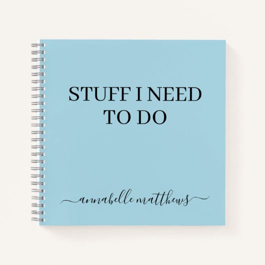 ブルー物やることのあるノートブックのリスト ノートブック (正面)