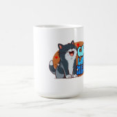 ブルー猫の猫好き コーヒーマグカップ (中央)