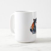 ブルー猫の猫好き コーヒーマグカップ (正面左)