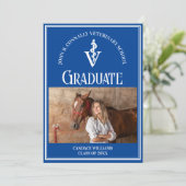 ブルー獣医学校フォトカスタム卒業式 案内状 (スタンド正面)