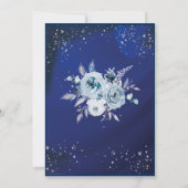 ブルー王室のとシルバーのブライダルシャワーへの招待 招待状 (裏面)