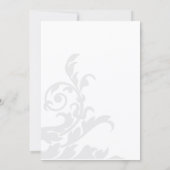 ブルー王室のとシルバーのブライダルシャワー 招待状 (裏面)