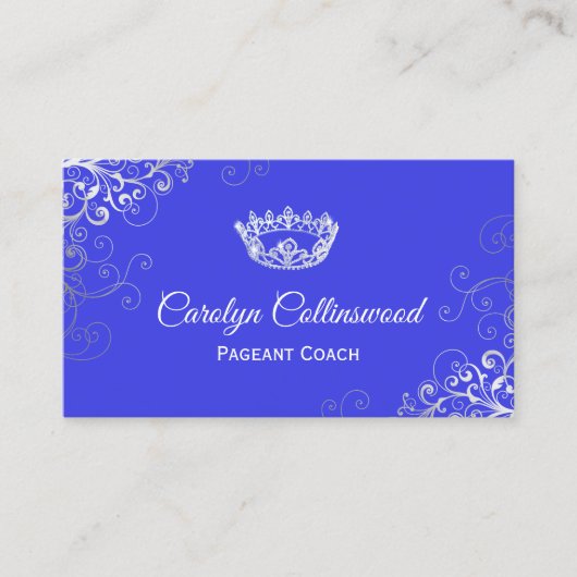 ブルー王室のとシルバーのページコーチの名刺 名刺 (正面)