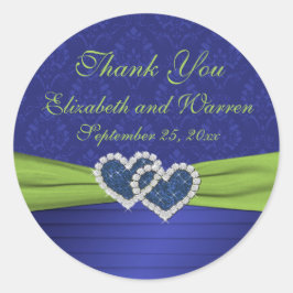 ブルー王室のとチャートリース3"ラウンドステッカー ラウンドシール