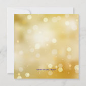 ブルー王室のと金ゴールドスウィート16マスカレードパーティー 招待状 (裏面)