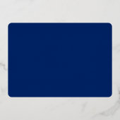 ブルー王室のの共演結婚実在 箔招待状 (裏面)