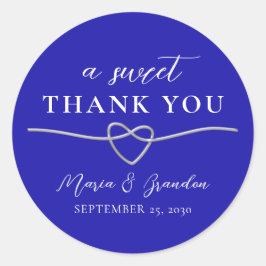 ブルー王室のアスイートサンキュー結婚式の引き出物 ラウンドシール