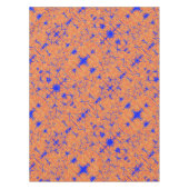 ブルー王室のアンドシトラスオレンジトロピカルアートデザイン テーブルクロス (正面)