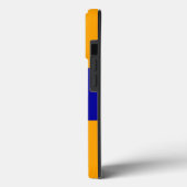 ブルー王室のイエローオレンジストライプビーチスリム文字 Case-Mate iPhoneケース (裏面 / 左)