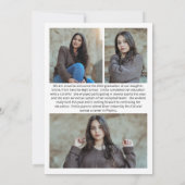 ブルー王室のイエロー金ゴールドグラエレガントード 案内状 (裏面)