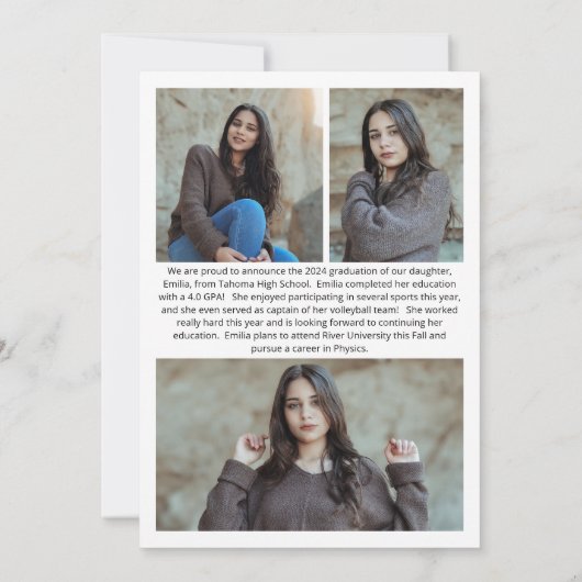 ブルー王室のイエロー金ゴールドグラエレガントード 案内状 (裏面)