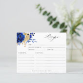 ブルー王室のイエロー金ゴールドフローラブライダルシャワーレシピ (スタンド正面)