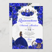 ブルー王室のウェスタンプリンセスシャルロキンセアニェラ 招待状 (正面/裏面)