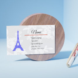 ブルー王室のエッフェルタワーオンレース 名刺