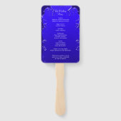 ブルー王室のエレガンス結婚式 プログラム ハンドファン (裏面)