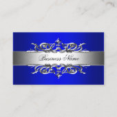 ブルー王室のオンシルバービジネスエレガントカード 名刺 (正面)