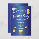 ブルー王室のカクテルパーティー 招待状 (正面/裏面)