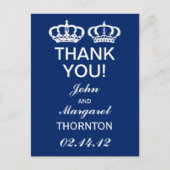ブルー王室のカップルありがとう ポストカード (正面)