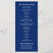 ブルー王室のカップル結婚式 プログラム (裏面)