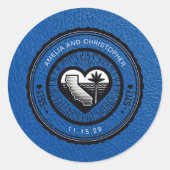 ブルー王室のカリフォルニアパスポート ラウンドシール (正面)