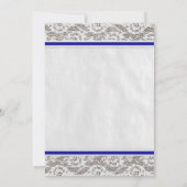 ブルー王室のカントリーレースブライダルシャワー招待状 招待状 (裏面)