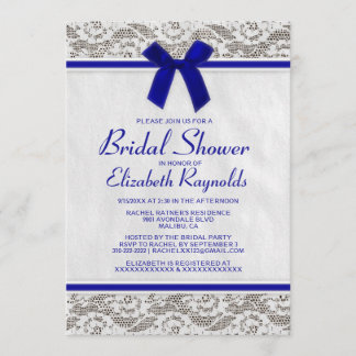 ブルー王室のカントリーレースブライダルシャワー招待状 招待状