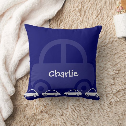 ブルー王室のカーカスタムコットンピロー クッション (ブランケット)
