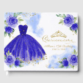 ブルー王室のガウンフローラキンセアニェラ ゲストブック (正面)