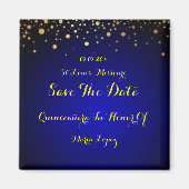 ブルー王室のキンセアニェラ日付磁石を保存 マグネット (正面)