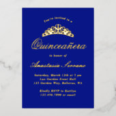 ブルー王室のキンセアニェラ 箔招待状 (正面)