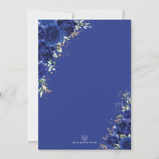 ブルー王室のキンセアニラ蝶ミクリン 招待状 (裏面)