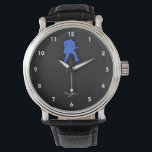 ブルー王室のギタープレーヤー 腕時計<br><div class="desc">クールブルーお洒落王室のロッカーのギター遊は、黒と濃いグレーの質感の背景に。ロック素晴らし・ロール音楽愛好家への贈り物！名前または文字を追加してカスタマイズするこのアイテムで使用されているイメージはライセンスを受け、©グラフィックスFactory.com</div>