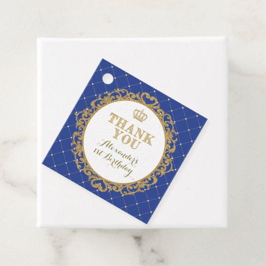 ブルー王室のクラウンプリンスサンキューボーイズ誕生日 フェイバータグ (インサイチュ)