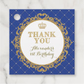 ブルー王室のクラウンプリンスサンキューボーイズ誕生日 フェイバータグ (正面)