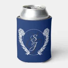 ブルー王室のクラシックモノグラム 缶クーラー