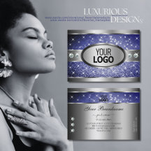 ブルー王室のグリッタースパークルスターズダイヤモンドとロゴ