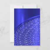 ブルー王室のグリッターブライダルシャワー誕生日 招待状 (裏面)