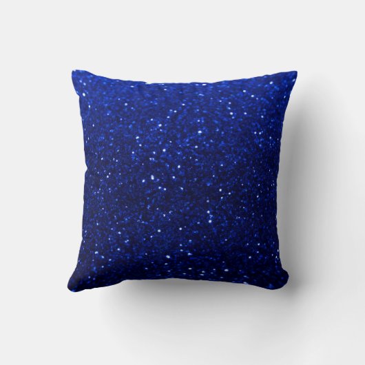 ブルー王室のグリッター装飾用クッション クッション (裏面)