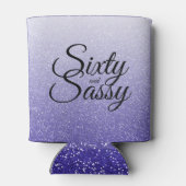 ブルー王室のグリッター60グラデーションサッシー60誕生日 缶クーラー (裏面)