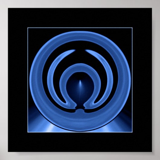 ブルー王室のコンテンポラリー抽象芸術 ポスター (正面)