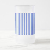 ブルー王室のコンビストライプュレーションby Shirley Taylor フロストグラスビールジョッキ (中央)