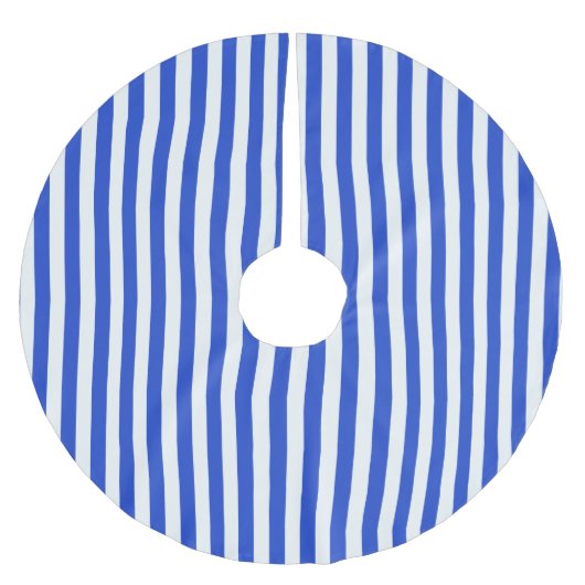 ブルー王室のコンビストライプュレーションby Shirley Taylor ブラッシュドポリエステルツリースカート (正面)