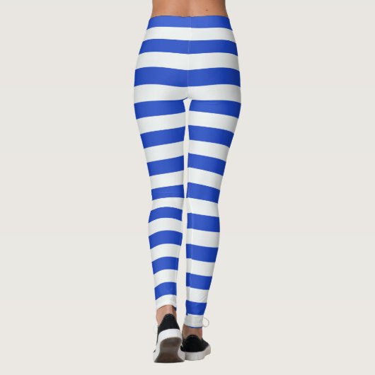 ブルー王室のコンビストライプュレーションby Shirley Taylor レギンス (裏面)