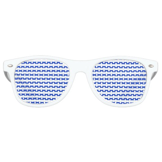 ブルー王室のコンビストライプュレーションby Shirley Taylor レトロサングラス (正面)