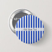 ブルー王室のコンビストライプュレーションby Shirley Taylor 缶バッジ (正面&裏面)