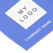 ブルー王室のサロンビジネスロゴ ショートテーブルランナー (コーナー)