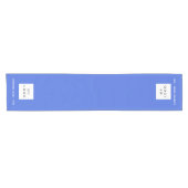 ブルー王室のサロンビジネスロゴ ショートテーブルランナー (横)