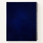 ブルー王室のサンフラワーモダンブライダルシャワーレシピ ノートブック (裏面)