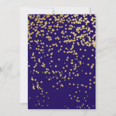 ブルー王室のシャンパンメンズキング50誕生日パーティー 招待状 (裏面)